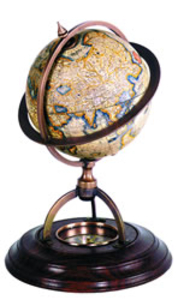 Terrestrial Globe with Compass