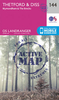 Thetford,  Diss,  Breckland & Wymondham OS Landranger Active Map 144 (waterproof)