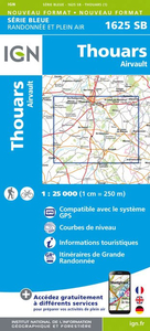 Thouars - Airvault IGN 25K Série Bleue Map 1625SB