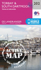 Torbay,  South Dartmoor,  Totnes & Salcombe OS Landranger Active Map 202 (waterproof)
