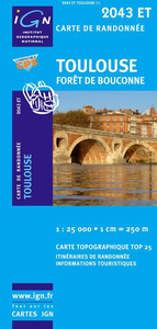 Toulouse – Forêt de Bouconne IGN TOP25 Map 2043ET