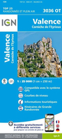 Valence - Corniche de l`Eyrieux IGN 3036OT