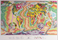 World Geological Wall Map MEDIUM,  PLASTIC-COATED