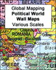 World Global Mapping Political Wall Map LARGE PAPER
