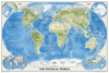 World NGS Physical Wall Map POSTER-SIZE ENCAPSULATED