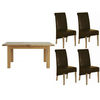 Manor Rectangular Extending Table + x4 Roll Back Chairs