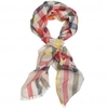 Barbour Ladies Duncan Tattersall Stone/Red Multi Scarf (Colour: Red,  Size: One Size)