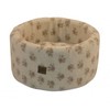 Danish Design Paw Print Sherpa Fleece Cat Bed (Size: 50cm)
