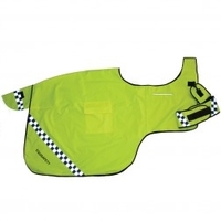 EquiSafety Hi Vis Reflective Wraparound Polite Horse Rug (Colour: Flourescent,  Size: Pony)