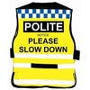 EquiSafety Polite Air Waistcoat - Please Slow Down (Colour: Flourescent,  Size: M)