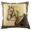 Evans Lichfield Brown Horse Tapestry Front Cushion Each