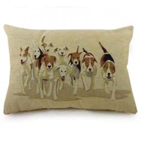Evans Lichfield Huntsmen&0s Hounds Tapestry Front Cushion (Size: Each)