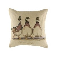 Evans Lichfield Wise Guys Cushion 18" (Colour: Cream,  Size: One Size)