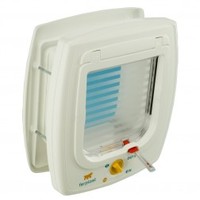 Ferplast White Magnetic Tunnel Pet Flap (Size: Each)