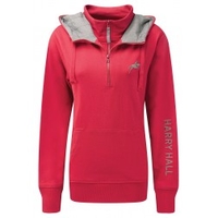 Harry Hall Ladies Ruby Red Harthill Hoody (Colour: Red,  Size: 8)