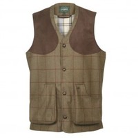 Le Chameau Redbone Mens Tweed Waistcoat (Colour: Green,  Size: XL)