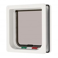 Petmate Cat Flap 4 Way Locking With Door Liner 235W - Cat Housing & Doors (Size: Each)