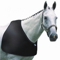 Roma Satin Shoulder Guard Anti-Rub Vest (Colour: Black,  Size: Pony)