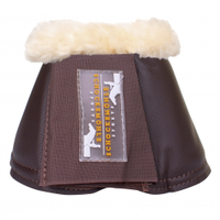 Schockemohle Chocolate Bell Boots with Fur Trim (Colour: Chocolate,  Size: XL)