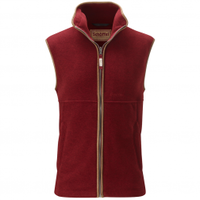 Schoffel Mens Oakham Burgundy Fleece Gilet (Colour: Burgundy,  Size: M)