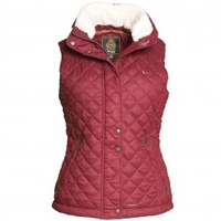 Toggi Ladies Haverhill Claret Red Padded Gilet (Colour: Red,  Size: 8)