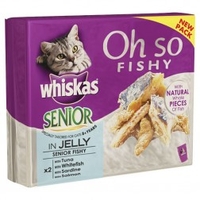 Whiskas Pouch Oh So... Senior Fish Selection In Jelly 8 x 85g (Size: 8x85g)