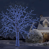 100 Connectable Frosted Blue LED Lights on Rubber Cable