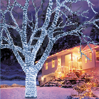 100 Electric Blue Static Connectable LED Lights