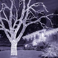 100 Ice White LED Connectable Lights Set