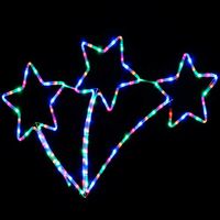 100cm Triple Star Ropelight Silhouette Multi-Coloured LEDs