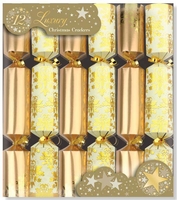 12 Bronze and Gold Luxury Crackers