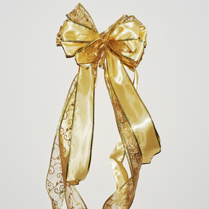 1.2 m Gold Tree Top Bow Decoration