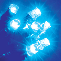 120 Electric Blue Static LED Christmas Lights