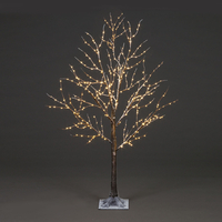 1.2m Cooper Wire Frosted Brown Twig Tree With 300 Warm White LEDs