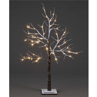 1.2m Snow Tree With 48 Warm White LEDs 20x20cm Base