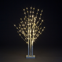 1.2m White Branch Trio Base With 150 Warm White Copper Wire Indoor