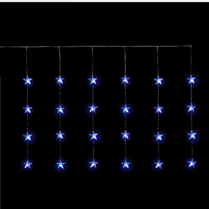 1.2x0.8m Star Curtain Light With 24 Blue Static LEDs