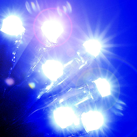 13.9m/45ft Chain of Battery Operated 200 Ice White LED Lights