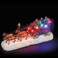 15cm Victorian Horse-Drawn Carriage with Music and Lights