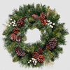 1.5ft Wreath with White Berries & Natural Pinecones