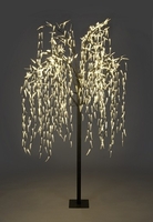 1.5m Black Willow Tree With Long Clear With 240 Warm White Static LEDs