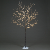1.5m Cooper Wire Frosted Brown Twig Tree With 400 Warm White Lights