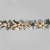 180cm Champagne Poinsettia Garland with Cream Gold Xmas Ball