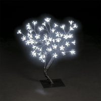 18in/45cm Cherry Blossom Tree with 56 Static & 8 Flashing Ice White LEDs