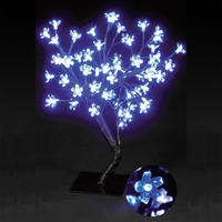 18in/45cm Outdoor Cherry Blossom Tree with 64 Electric Blue LEDs