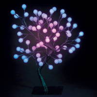 18in/45cm Outdoor S-Shaped Globe Tree with 64 Colour Changing LEDs