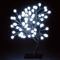 18in/45cm Outdoor S-Shaped Globe Tree with 64 Ice White LEDs