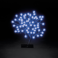 18in/45cm S-Shaped Electric Blue LED Globe Tree