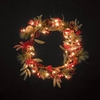 1ft 8in Green Pine & Red Berry Pre Lit Wreath