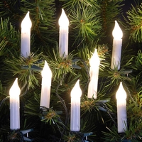 20 Warm White Candle Chain LED Christmas Lights